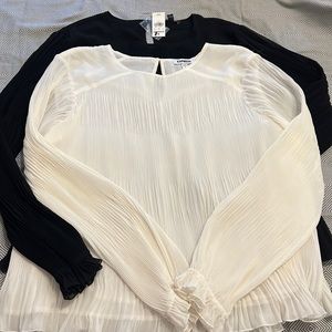 Express pleated blouses set of two
